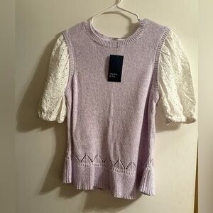 NWT Cute Crown & Ivy Lilac Top with Detailing